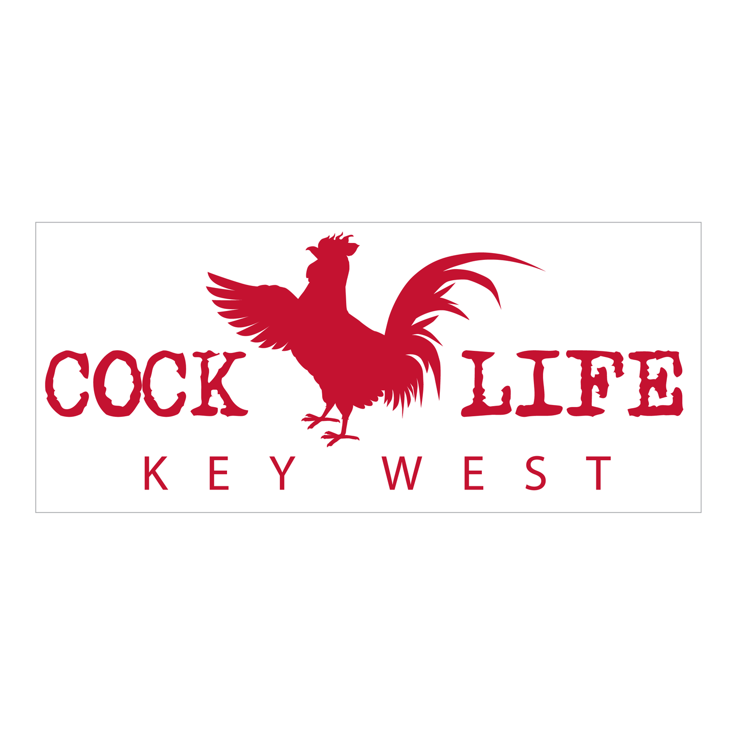 Cock Life Key West Decal