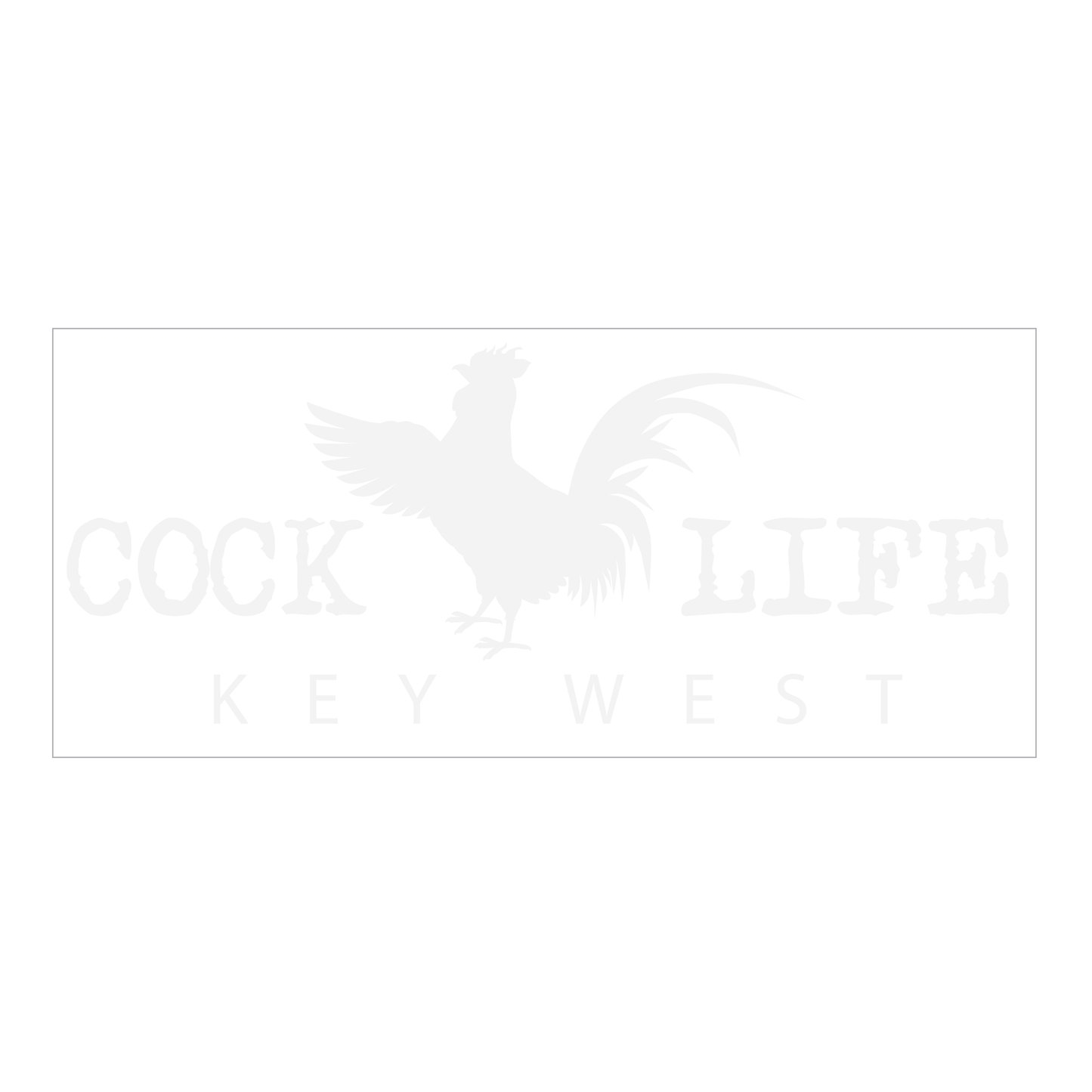 Cock Life Key West Decal