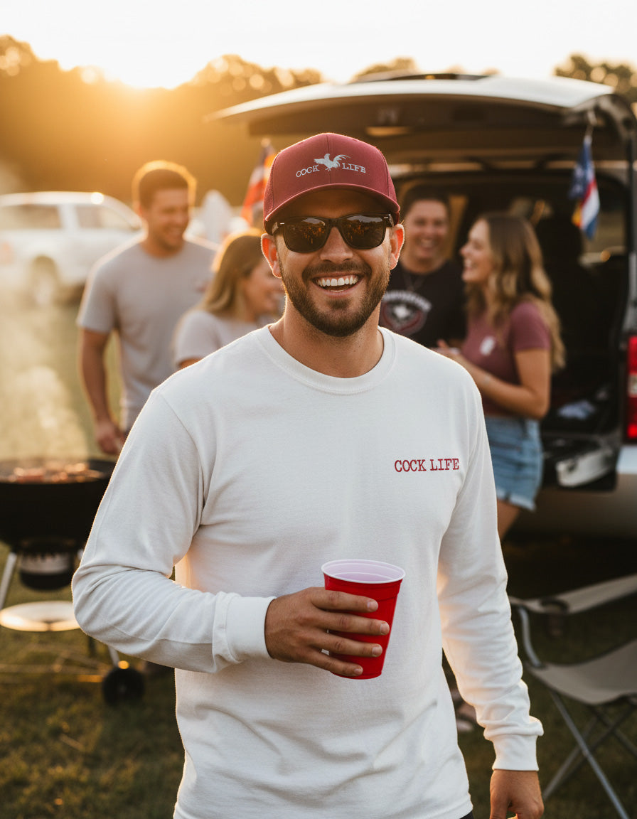Cock Life Trucker Hat Cardinal