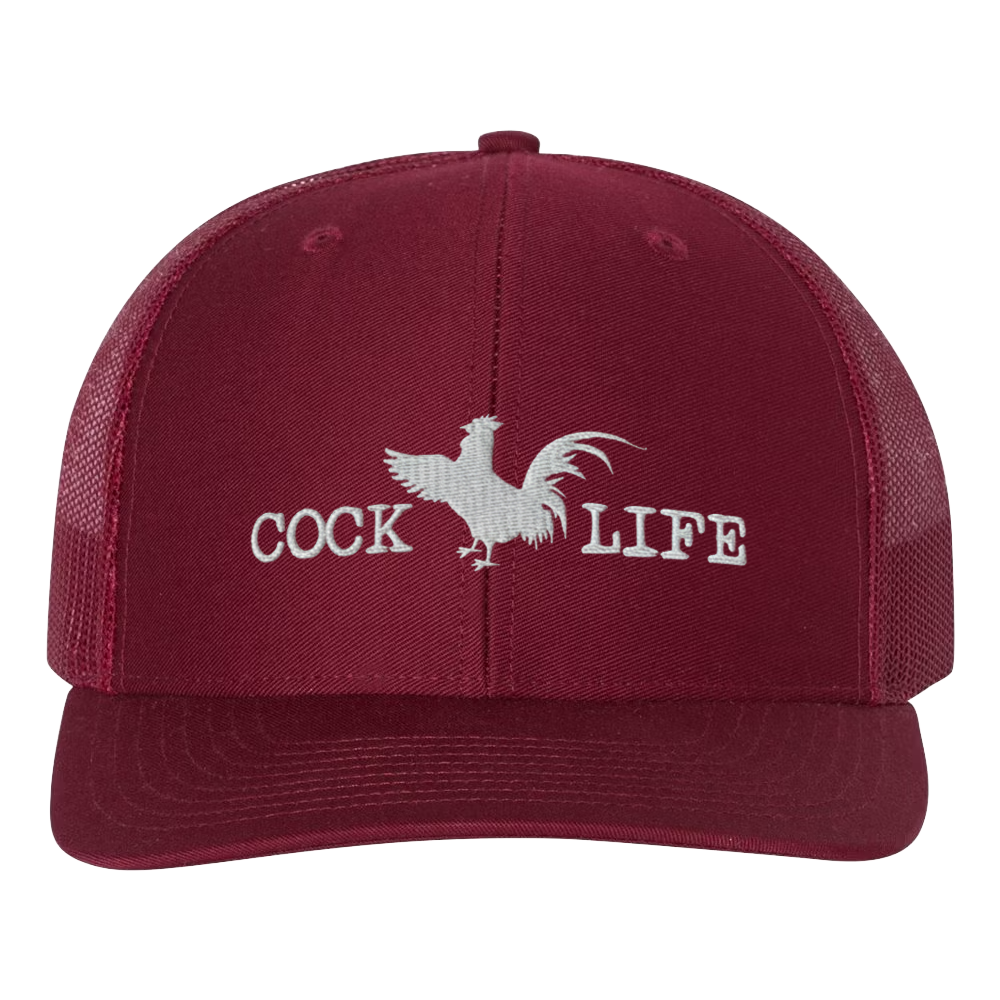 Cock Life Trucker Hat Cardinal