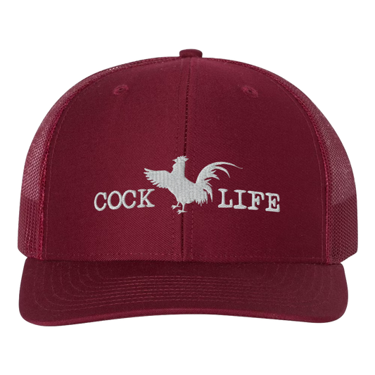 Cock Life Trucker Hat Cardinal